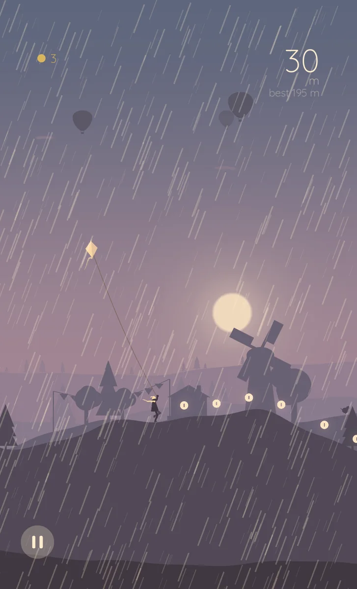 Rain crossing the world in Tether